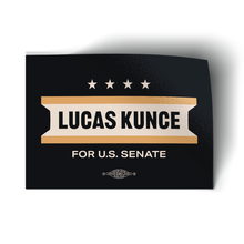Load image into Gallery viewer, Lucas Kunce (3.5" x 2.5" Vinyl Sticker -- Pack of Two!)