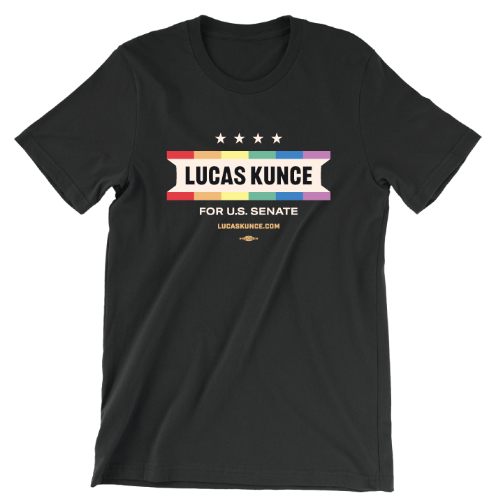 Pride Lucas Kunce (Unisex Black Tee)