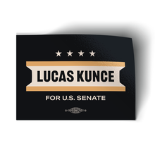 Load image into Gallery viewer, Lucas Kunce (3.5&quot; x 2.5&quot; Vinyl Sticker -- Pack of Two!)